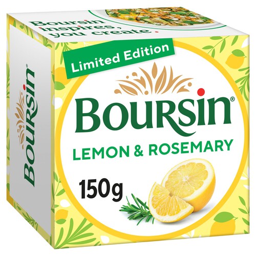 Boursin Lemon & Rosemary Soft French Cream Cheese 