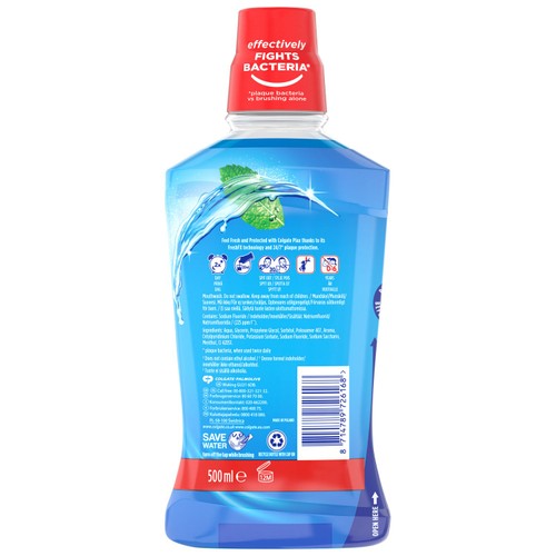 Colgate Plax Cool Mint Mouthwash Alcohol Free 500ml
