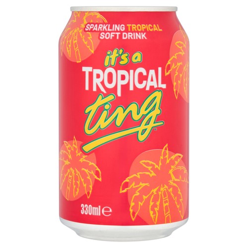 Ting Tropical Soda Carbonated Tropical Juice 
