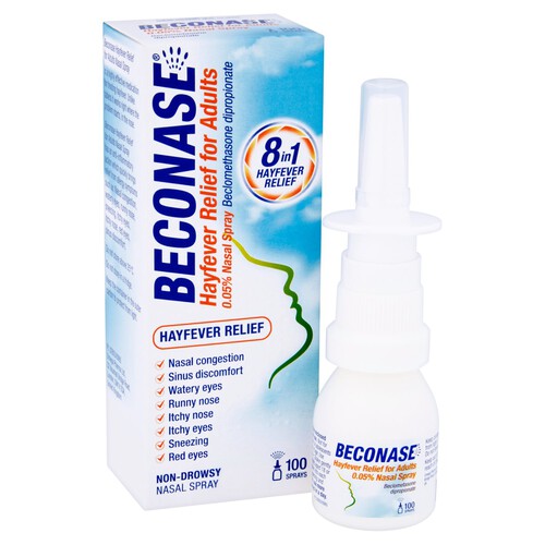 Beconase Hayfever Relief Nasal Spray - Non-drowsy - 100 Sprays