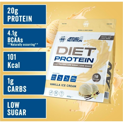 Applied Nutrition Diet Protein Powder Vanilla Ice Cream 450g