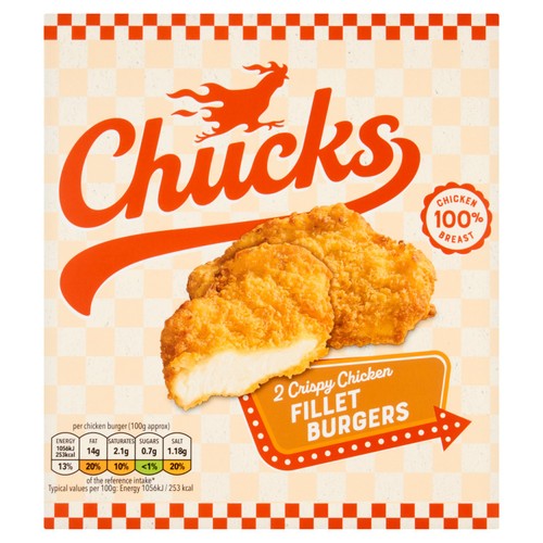 Chucks Crispy Chicken Fillet Burgers