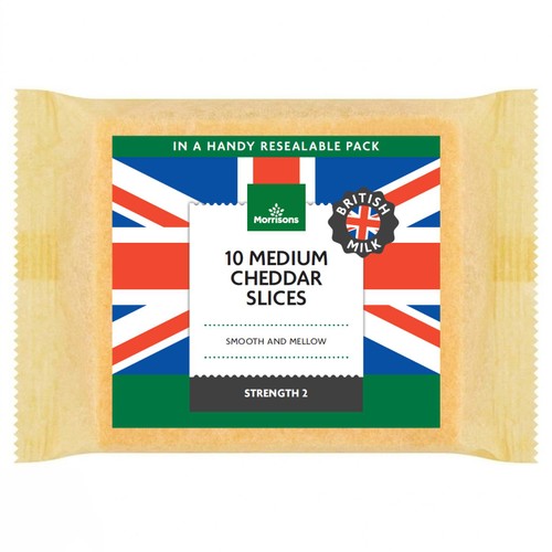 Morrisons Medium Cheddar Slices 250g