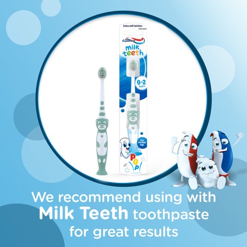 Aquafresh Milk Teeth 0-2 Years Soft Bristles Baby Toothbrush
