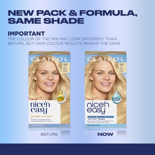 Clairol Nice'N Easy Creme Permanent Hair Dye Sb1 Ultra Light Beach Blonde