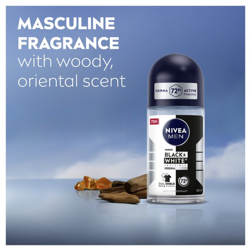 NIVEA MEN Black & White Original 72h Anti-Perspirant Deodorant Roll-On