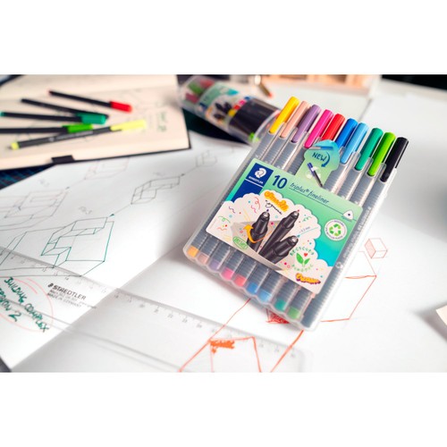 Staedtler 10PK Triplus Fineliner