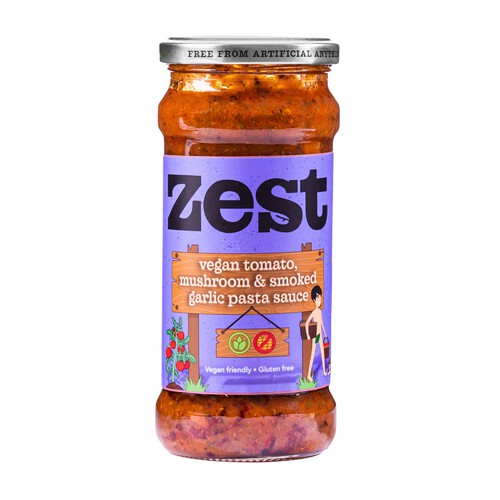 Zest Vegan Tomato Mushroom & Smoked Garlic Pasta Sauce