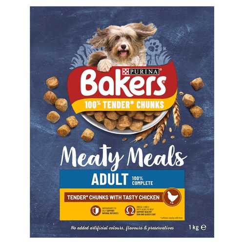 Bakers Meaty Meals Adult Dry Dog Food Chicken