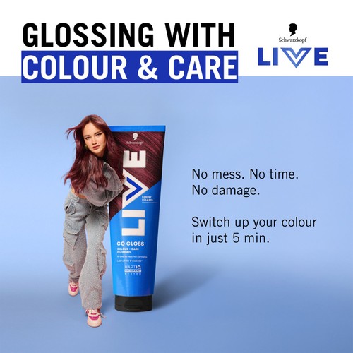 LIVE Go Gloss Temporary Hair Dye Glossing Cherry Cola Red