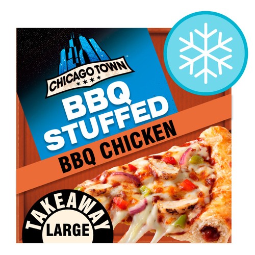 Chicago Town Takeaway Stuffed Crust BBQ Chicken Large Pizza   668g