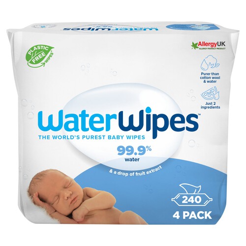 WaterWipes Original Baby Wipes 240 Wipes