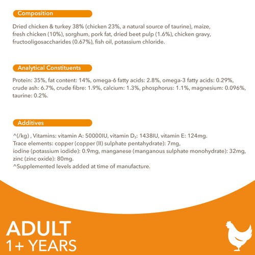 Iams For Vitality Adult 1+ Years With Fresh Chicken