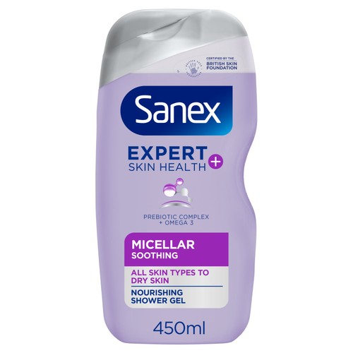 Sanex Expert Skin Health+ Micellar Soothing Shower Gel Body Wash