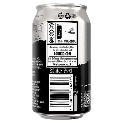 Captain Morgan Original Spiced Gold With Pepsi Max 