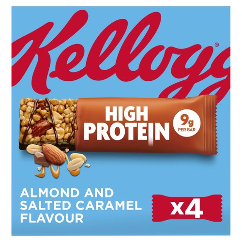 Kellogg's High Protein Almond and Salted Caramel Flavour snack bars 4x35g