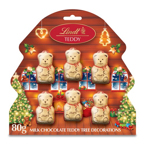 Lindt Milk Chocolate Bear Tree Decorations