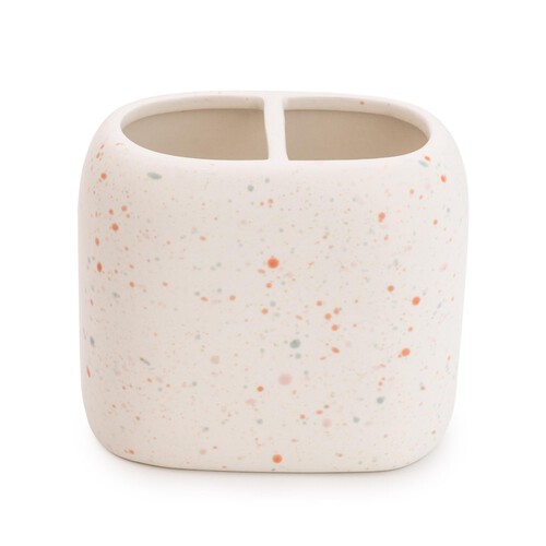 Morrisons Terrazzo Ceramic Double Toothbrush Holder