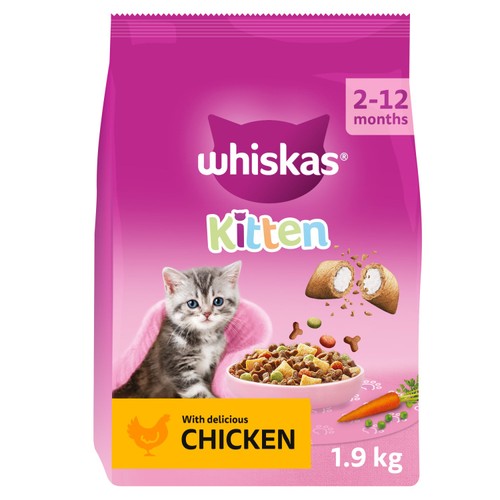 Whiskas Kitten Chicken Dry Cat Food 1.9kg