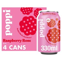 Poppi Raspberry Rose 4 x 330ml