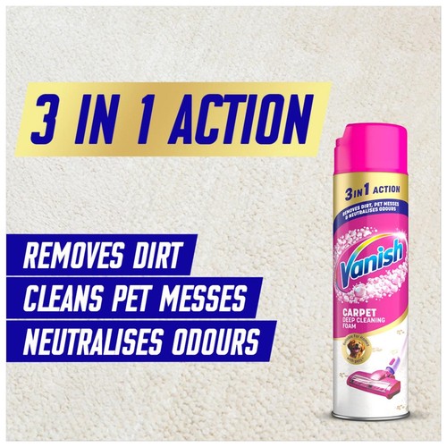 Vanish Gold Carpet & Upholstery Cleaner Foam