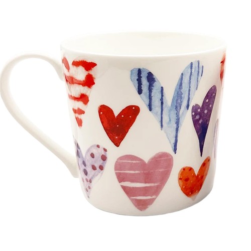 Morrisons Bone China Dorset Large Heart Mug