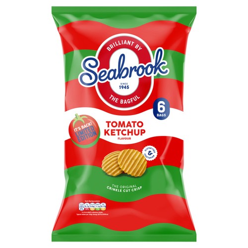 Seabrook crinkle cut tomato ketchup crisps