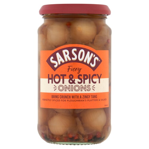 Sarson's Hot And Spicy Silverskin Onions (460g)