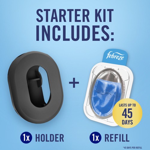 Febreze Bin Freshener Air Starter Kit Cotton Fresh 4.875Ml