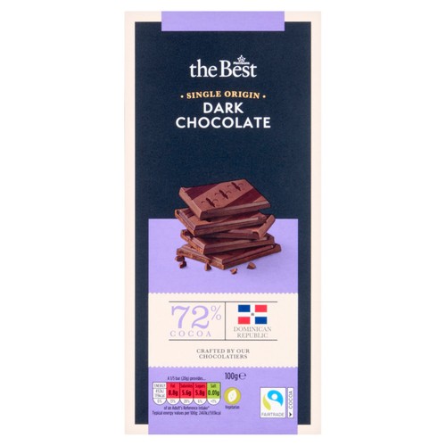 Morrisons The Best 72% Cocoa Dominican Republic Dark Chocolate   100g