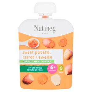 Nutmeg Baby Sweet Potato, Carrot & Swede 6+ Months 70g