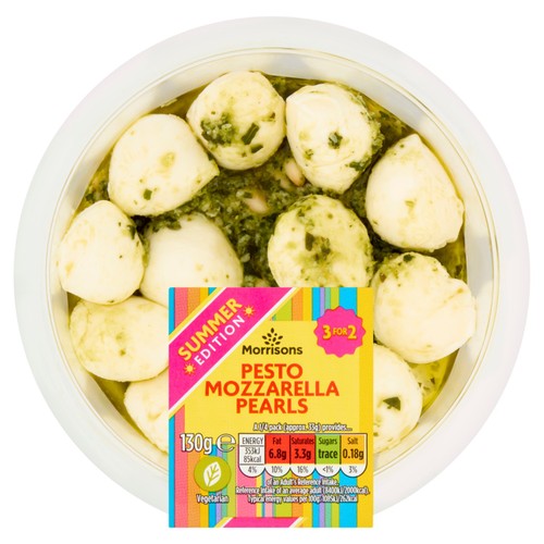 Morrisons pesto mozzarella pearls