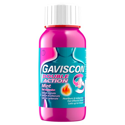 Gaviscon Double Action Heartburn & Indigestion Liquid Mint Flavour