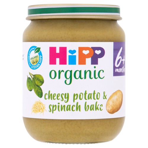 HiPP Organic Cheesy Potato & Spinach Bake Baby Food Jar 6+ Months