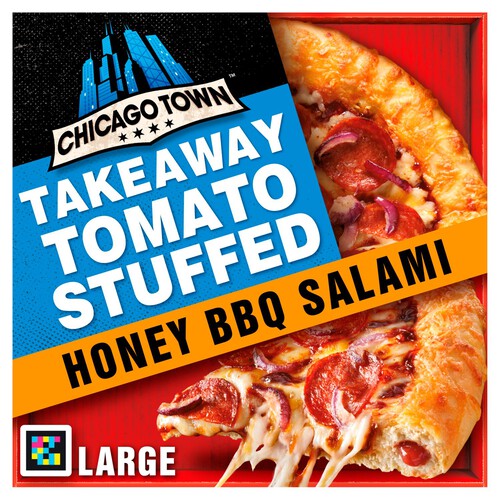 Chicago Town Tomato Stuffed Crust Takeaway Honey BBQ Salami 