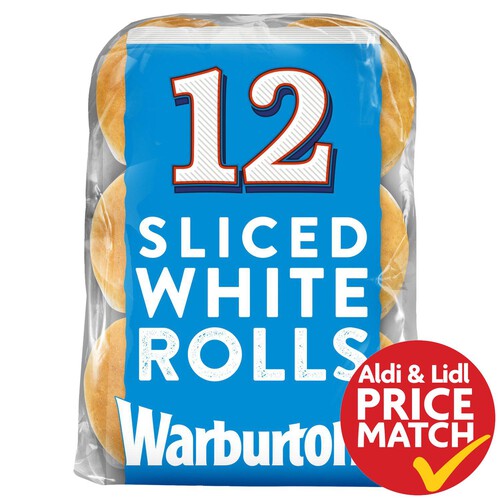 Warburtons Sliced White Rolls