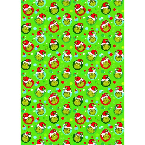 The Grinch Christmas Roll Wrap 2M