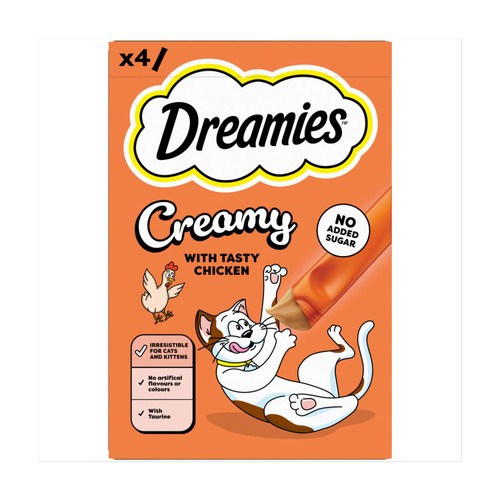 Dreamies Creamy No Sugar Cat Treats With Chicken 