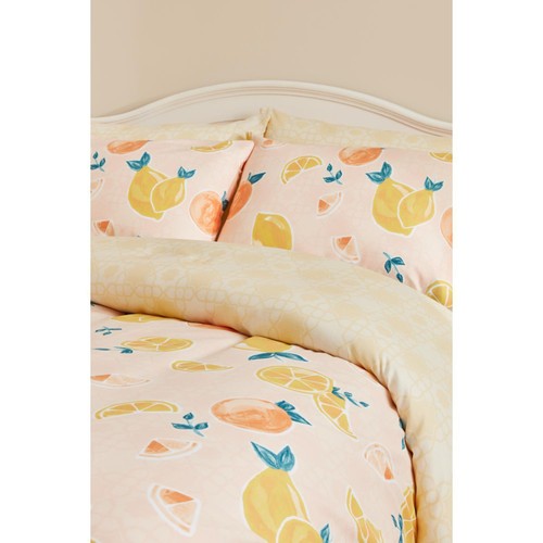 Nutmeg Home Medina Fruit Print Easy Care Duvet Set King