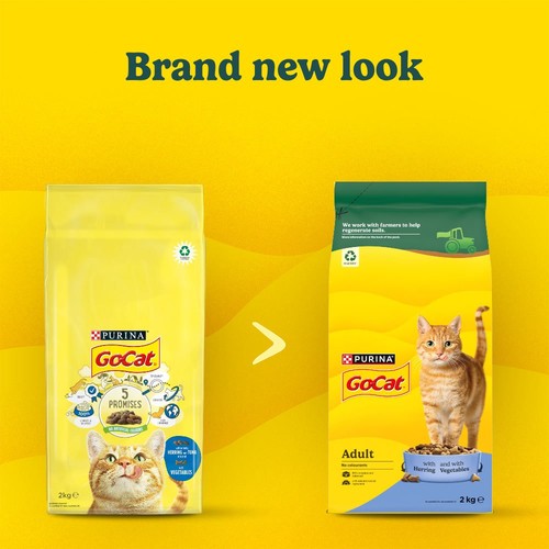 Go-Cat Herring And Vegetable Dry Cat Food 750g