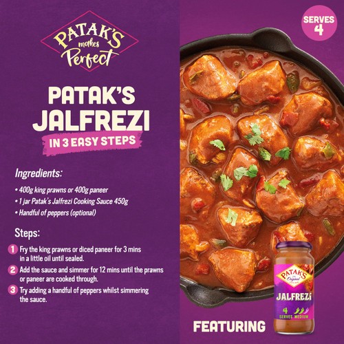 Patak's Jalfrezi Indian Curry Cooking Sauce 450g