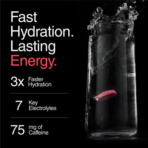 Phizz Cherry Caffeine 3in1 Hydration Electrolytes Vitamins Effervescent 20s
