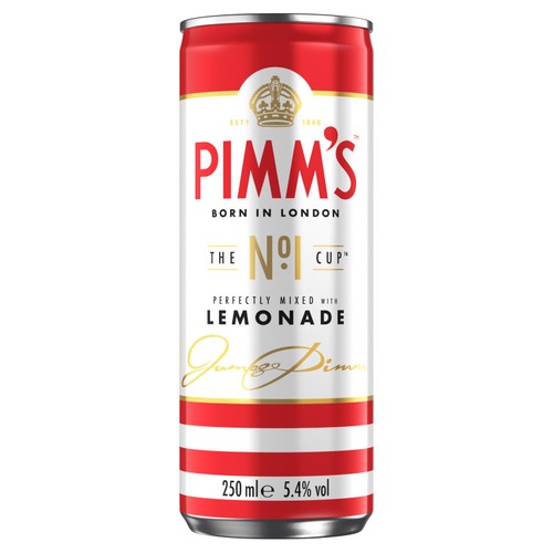 Pimm's No.1 and Lemonade Ready to Drink premix 5.4% vol   250ml