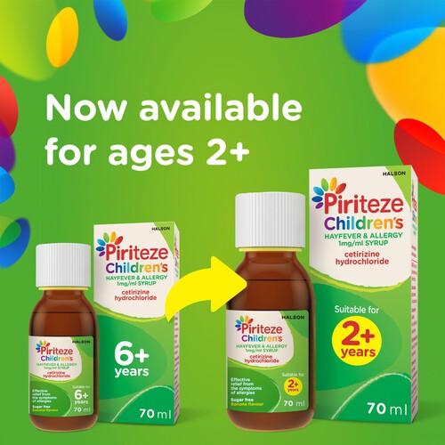 Piriteze Childrens Hayfever & Allergy Syrup (2 years+)