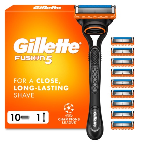 Gillette Fusion Value Pack Razor + 9 Blades