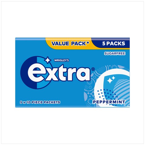 Wrigley's Extra Peppermint Sugar Free Chewing Gum Multipack    70g