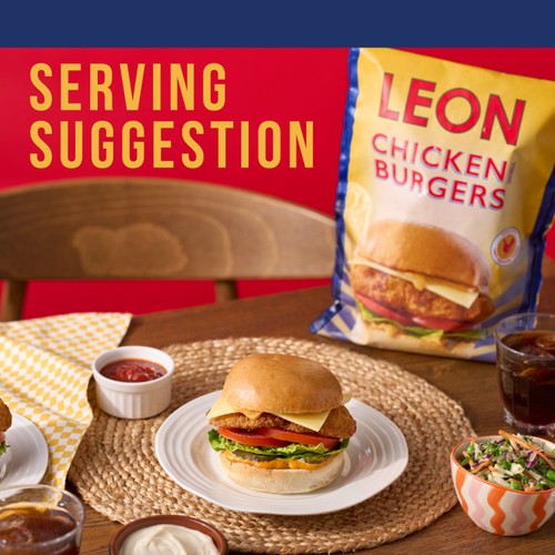 Leon Chicken Thigh Burgers 460g