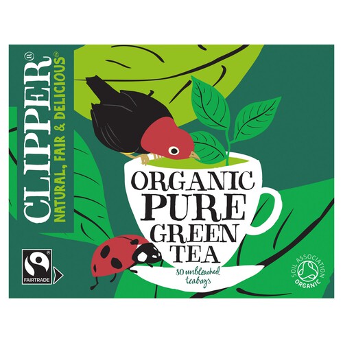 Clipper Organic Pure Green Tea 80 Unbleached Bags