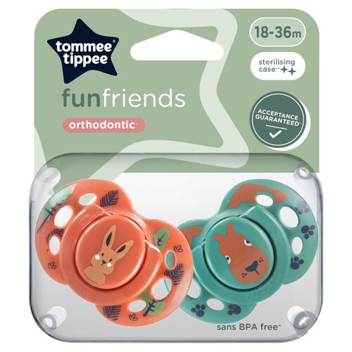  Tommee Tippee Fun Style Orthodontic Soothers 18-36M