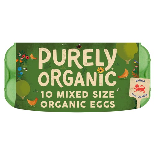 Purely Organic 10 Mixed Size Eggs